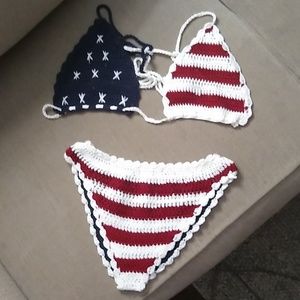 FS American Flag crochet Bikini
